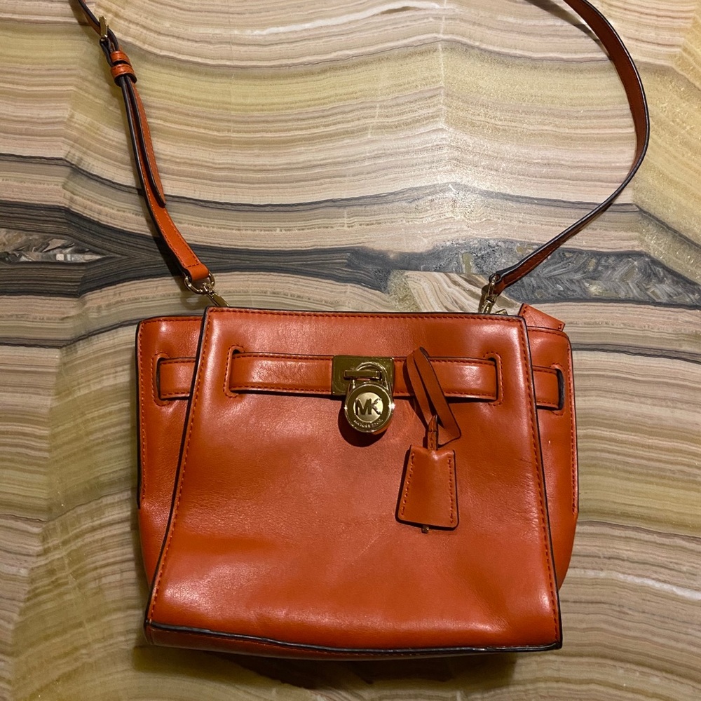Michael kors orange crossbody bag